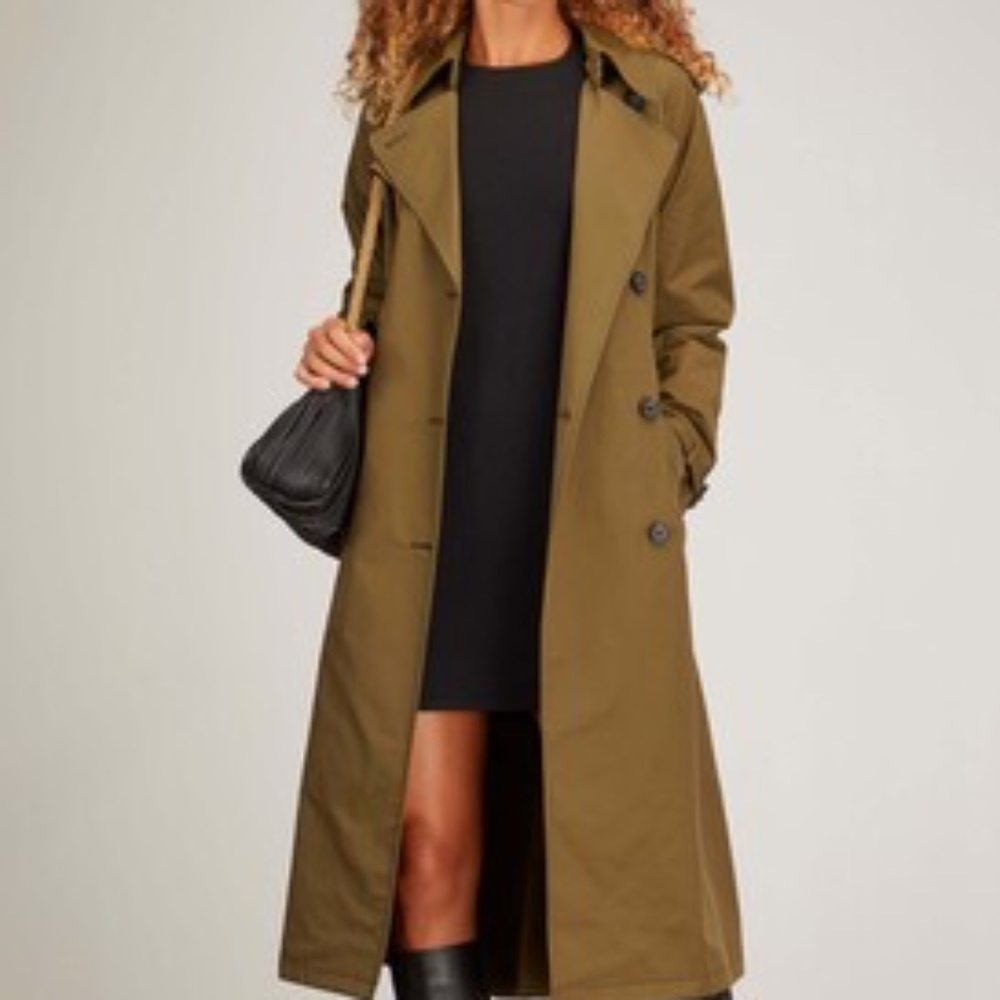 Nili Lotan - Size Medium - Olive Green Tanner Trench